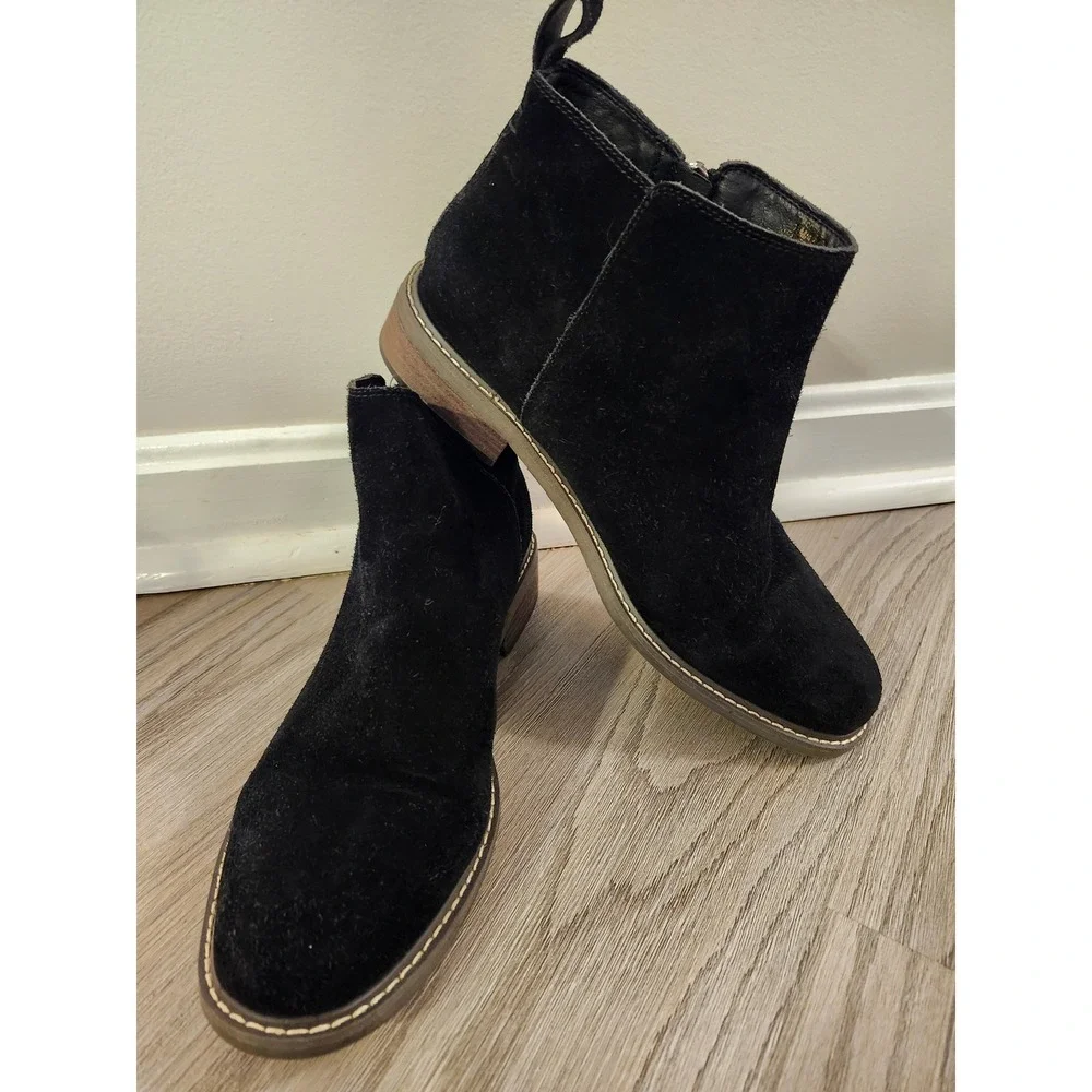 Crown Vintage CY-GORRIE‎ Black Suede Zip Ankle Boots Mens Size 11M